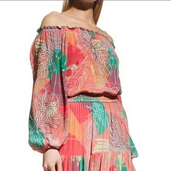 TAJ BY SABRINA CRIPPA-Anastasia off the shoulder embroidered top NWT-Siz… - Picture 17 of 17